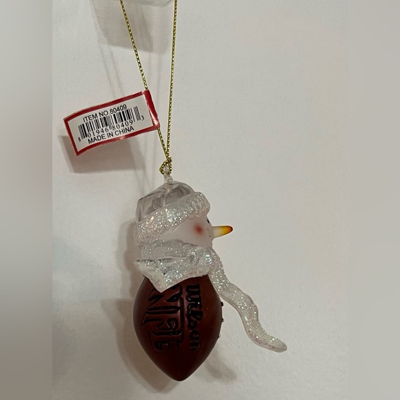 New York NY Giants Acrylic Snowman NFL Christmas Ornament football NWT - Picture 3 of 4